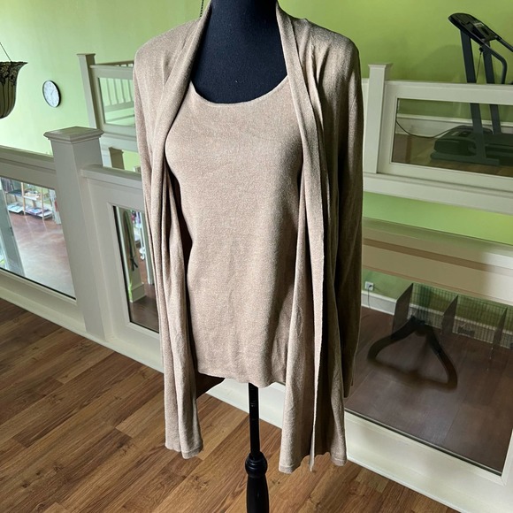 Leo and Nicole Cardigan Tank Set Size Large - Picture 1 of 4